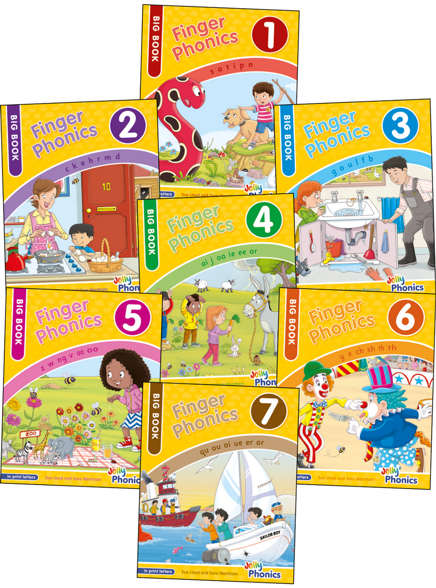 Finger Phonics Big Books 1–7 (in print letters) – Jolly Finger Phonics Big Books 1–7 (in print letters) – Jolly