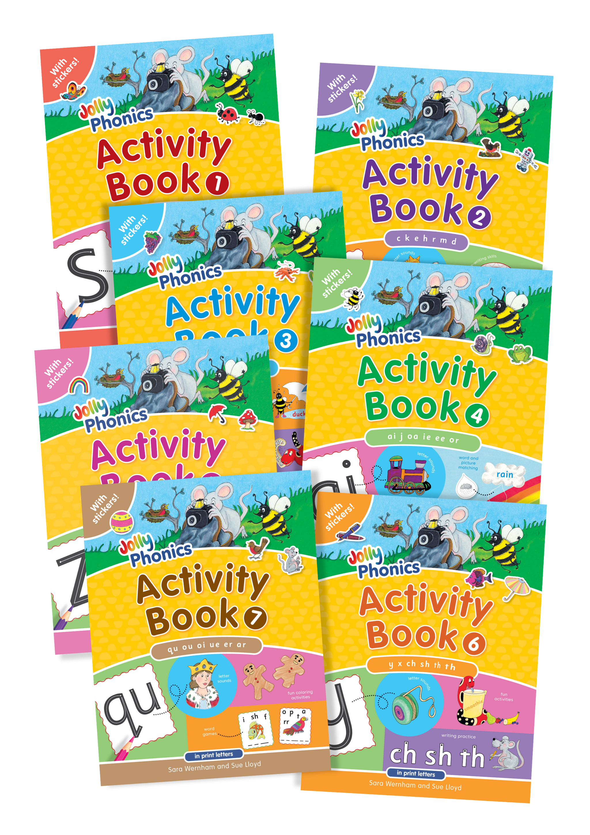 Jolly Phonics Activity Books 1-7セット Jolly Phonics Activity Book Set: In Print Letters (1-7